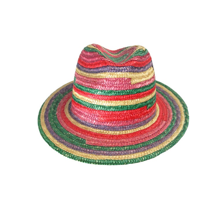 Vintage Rainbow Fedora from Saks Fifth Avenue For Sale