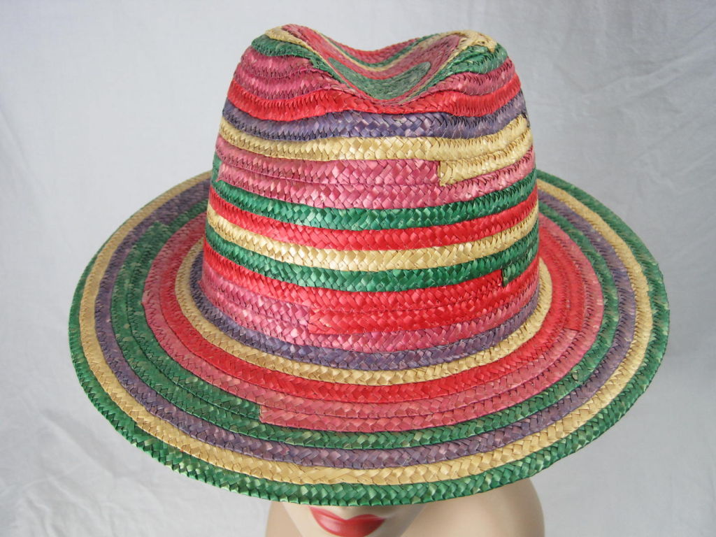 Vintage Rainbow Fedora from Saks Fifth Avenue For Sale 3