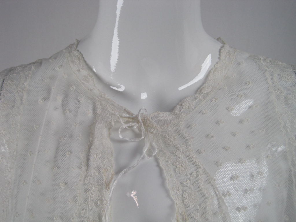 Edwardian White Lace Bed Jacket 1