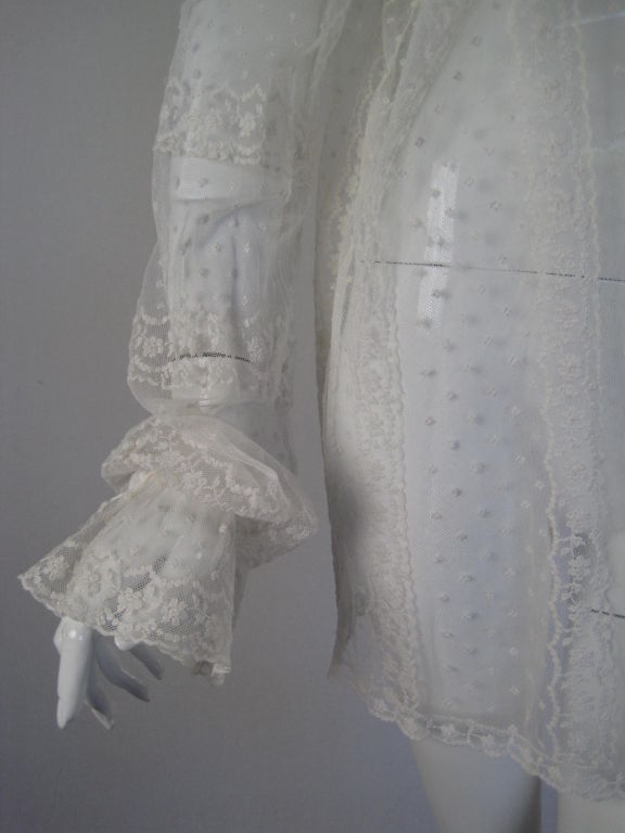 Edwardian White Lace Bed Jacket 2