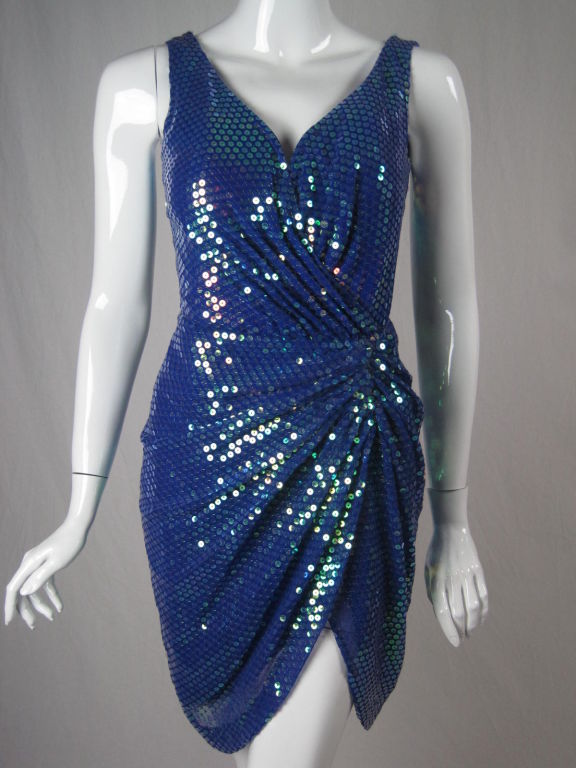 Vicky Tiel Couture Sequins Covered Dress 5