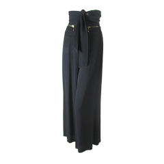 Vintage Gaultier High-Waisted Pants with Cut Out Waist