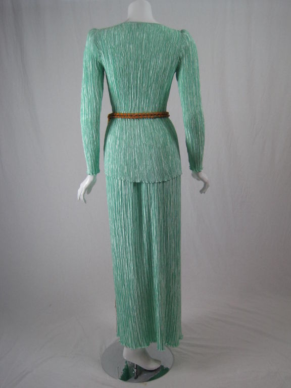 Gray Mary McFadden Couture Ensemble For Sale