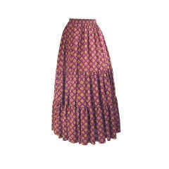 1970's Yves Saint Laurent Silk Peasant Skirt