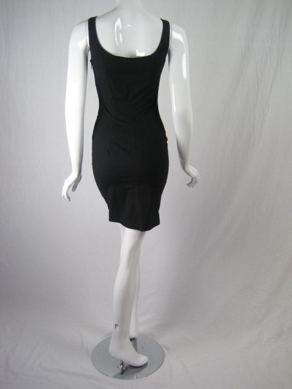 Black Moschino Dress with Rhinestone Bouquet-SALE!