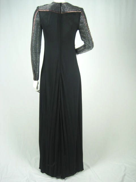 Women's Murray Arbeid 1970's Beaded Jersey Gown