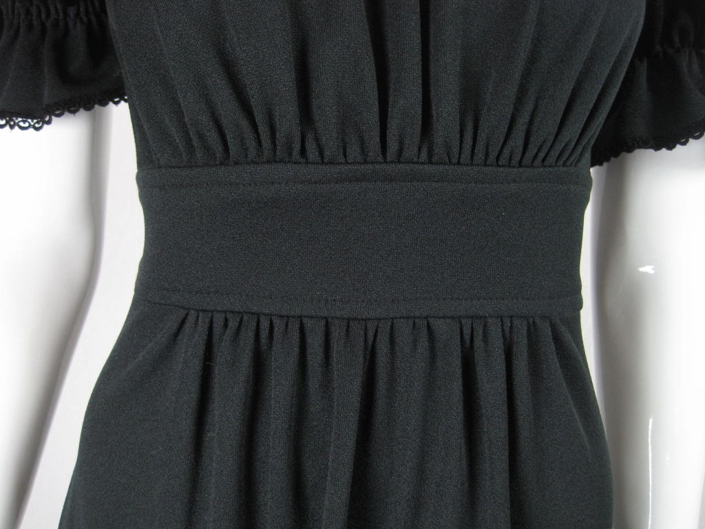 1970's Radley Black Maxi Dress For Sale 1