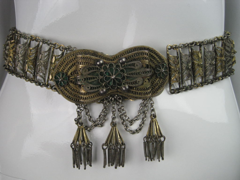 Antique Balkan Filigree Wedding Belt-SALE! 4