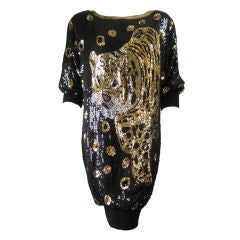 1980's Sequined Tunic Dress