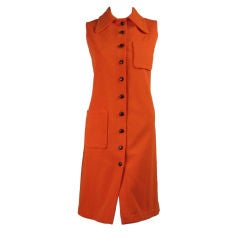 Pierre Cardin Tangerine Shift Dress