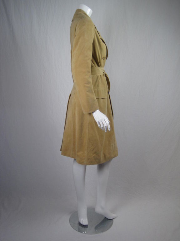 1970's Halston Ultrasuede Trench