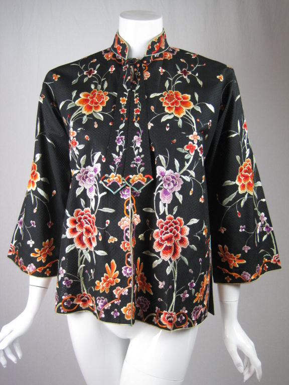 1930's Chinese Hand-Embroidered Jacket at 1stDibs