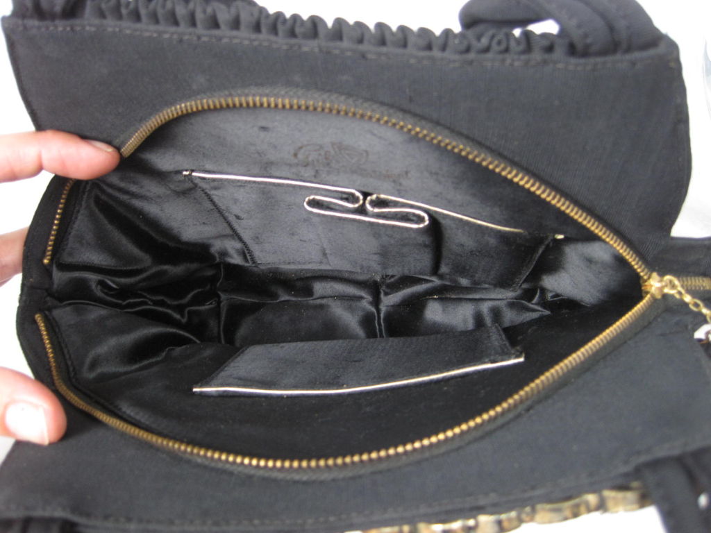 1940's Faille Handbag with Filigree Detail 1