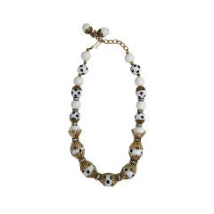 1960's Glass & Rhinestone Necklace