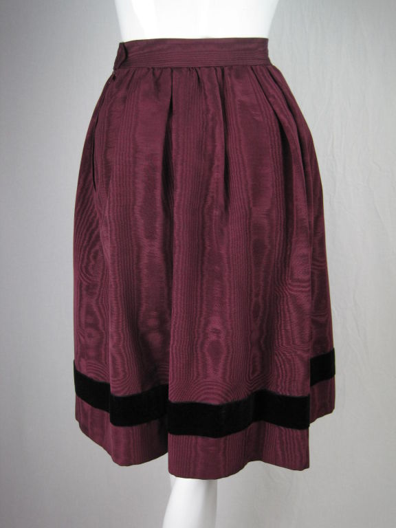 Black 1970's YSL Moiré Skirt