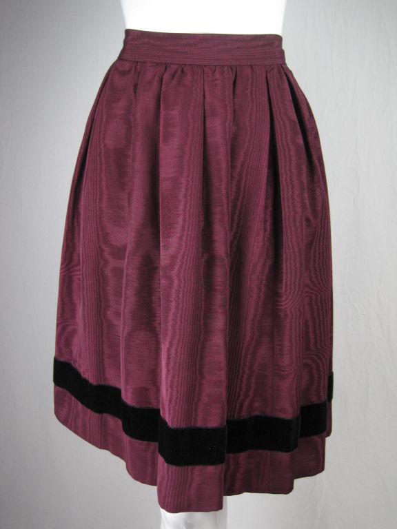 1970's YSL Moiré Skirt 1