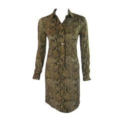 1970's Snake Print Dress from Saks Fifth Avenue