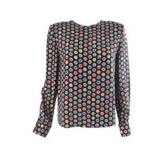 Valentino Polka Dotted Silk Blouse