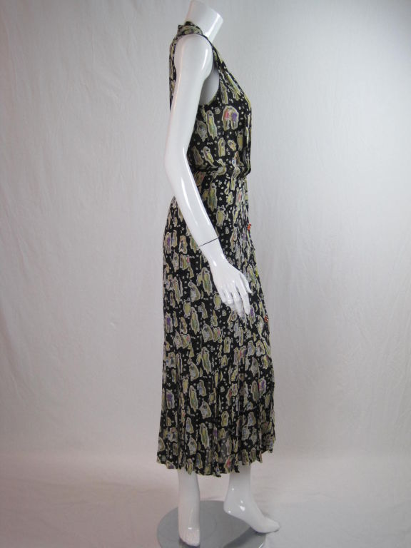 Chloe Silk Georgette Pleated Dress