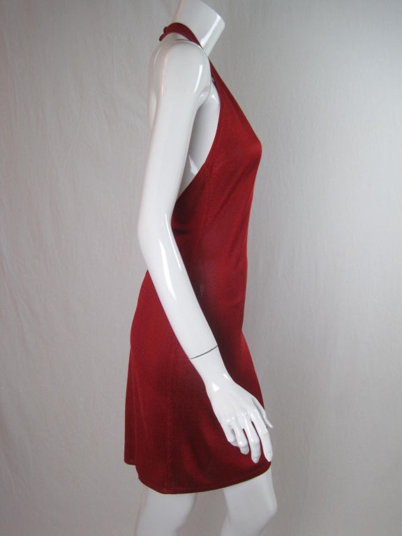 Women's Alaia Tomato Red Halter Dress