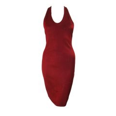 Alaia Tomato Red Halter Dress