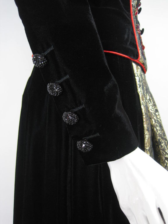 Women's Escada Velvet Ball Gown with Matching Bolero For Sale