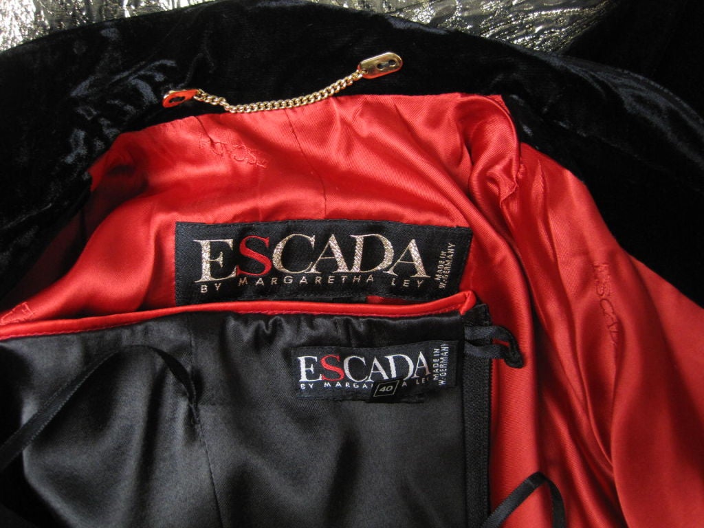 Escada Velvet Ball Gown with Matching Bolero For Sale 3