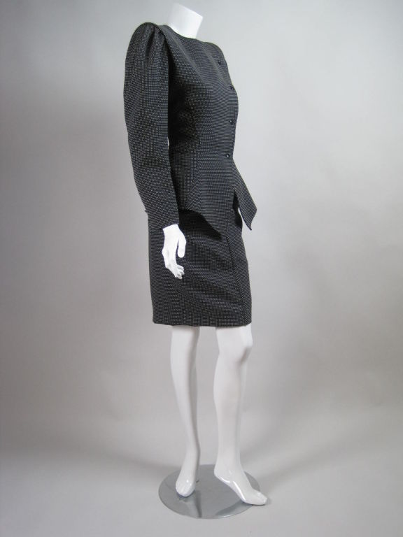 1980's Ungaro Polka-Dotted Suit at 1stDibs