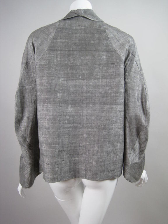 Comme des Garcons Raw Silk Blouse In Excellent Condition For Sale In Los Angeles, CA