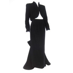 Victor Costa Black Velvet Two-Piece Gown-SALE!