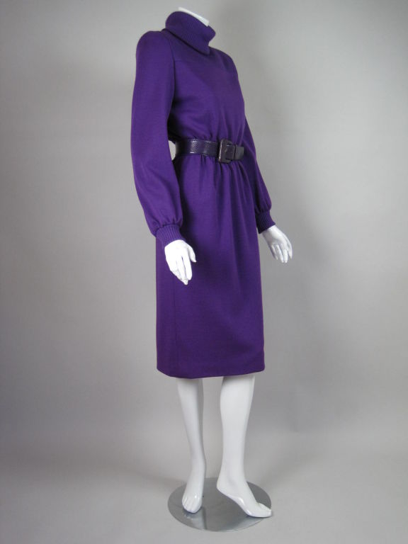 purple snakeskin dress