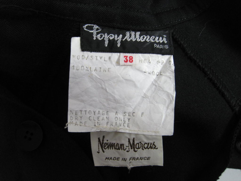 Popy Moreni Black Dress with Leather Details 7