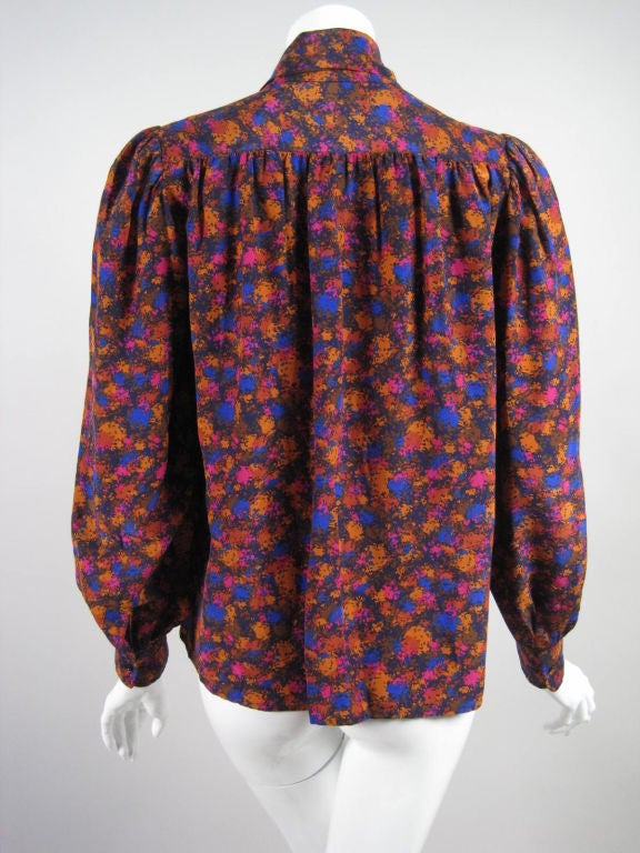 1970's YSL Silk Blouse In Excellent Condition In Los Angeles, CA