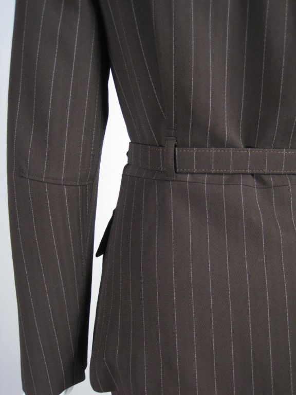 Gaultier Pinstriped Trouser Suit with Structured Silhouette 2