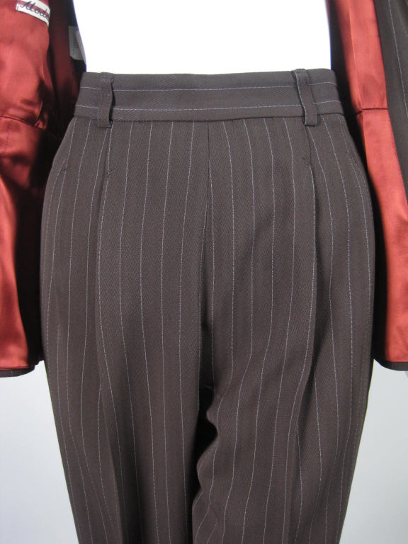 Gaultier Pinstriped Trouser Suit with Structured Silhouette 3