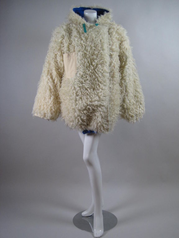 Castelbajac Reversible Curly Wool Coat