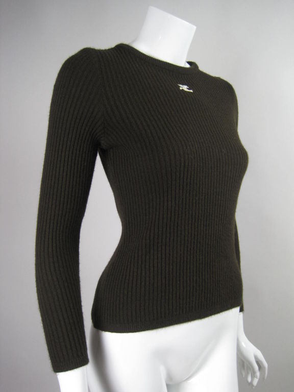 Women's 1970's Courreges Ribbed Sweater