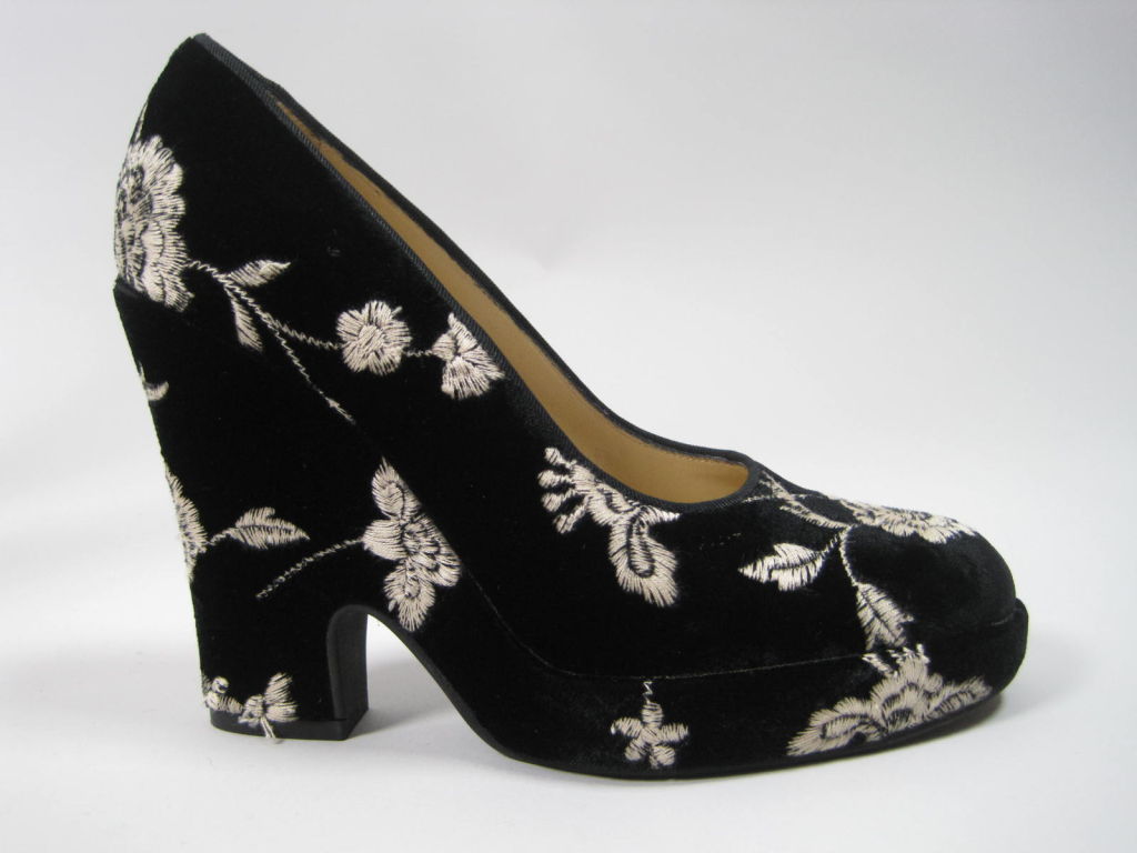 Dolce & Gabbana Embroidered Platform Wedges