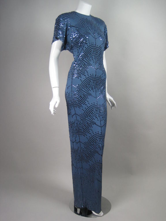 Women's Giorgio Beverly Hills Sequined Column Gown