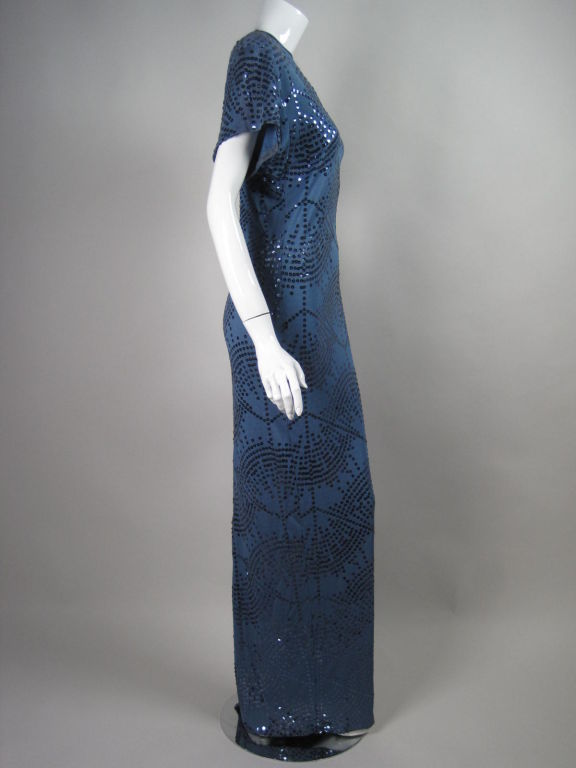 Giorgio Beverly Hills Sequined Column Gown 1