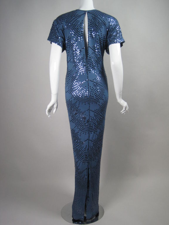 Giorgio Beverly Hills Sequined Column Gown 2
