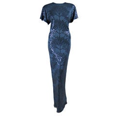 Giorgio Beverly Hills Sequined Column Gown