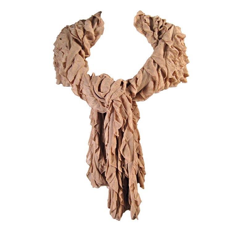 Herve Leger Taupe Ruffled Wrap For Sale