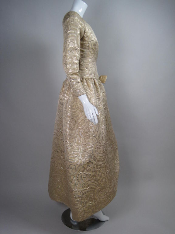Scaasi Gold Brocade Gown 1