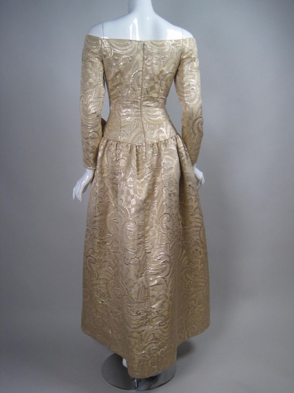 Scaasi Gold Brocade Gown 2