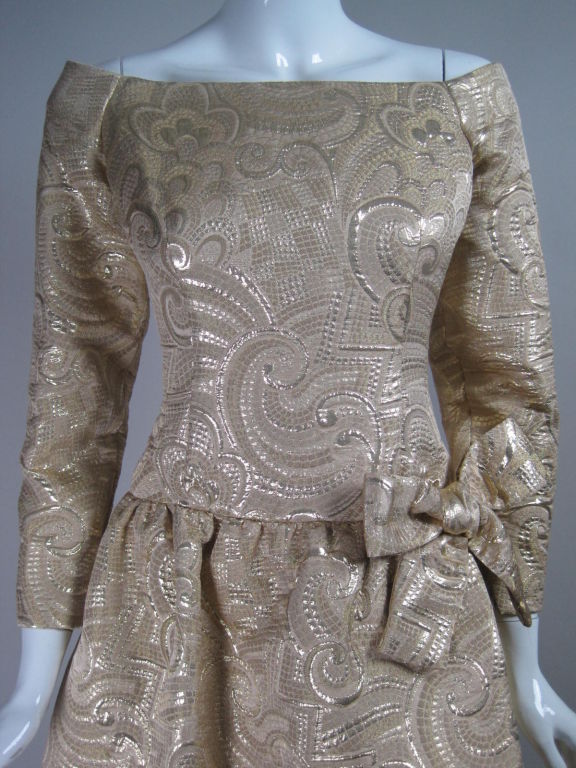Scaasi Gold Brocade Gown 3
