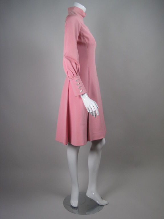 Women's 1960's Galanos Bubblegum Pink Dress For Sale