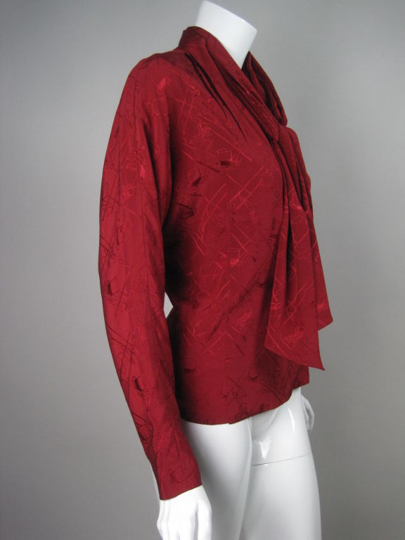 wine colored blouse