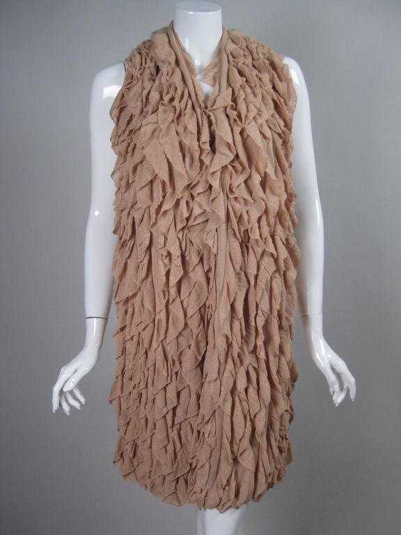 Herve Leger Taupe Ruffled Wrap For Sale 1