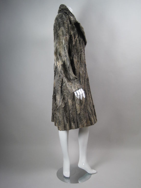 Louis Feraud Lamb's Fur Coat In Excellent Condition For Sale In Los Angeles, CA